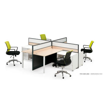 Cross Shape 4 People Modern Office Workstation Partitions